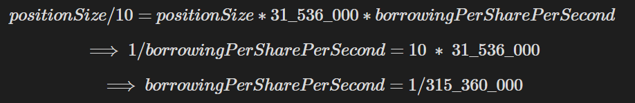 Borrowing Fee Share Formula